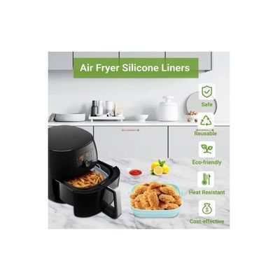 Moule Silicone Pour Air Fryer - Accessoire Réutilisable Pliable, Compatible Ninja Foodi Flex 10.4L