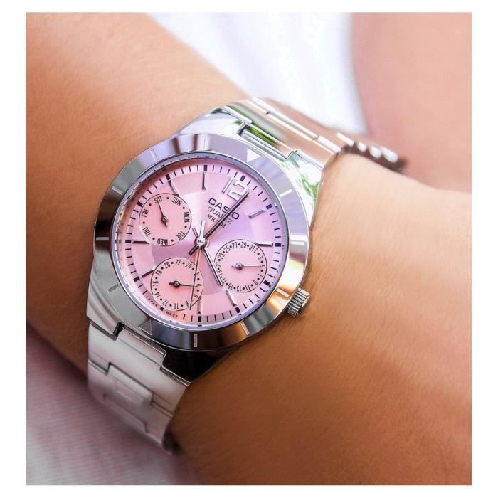 Montre casio rose hotsell femme