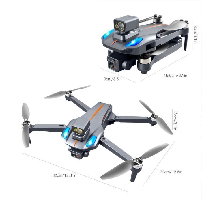ETO- Drone RC Drone avec Caméra pour Adultes Débutants, Drone Pliable K911  Wifi avec Objectif Zoom 8K 50X, Drone photo frontale