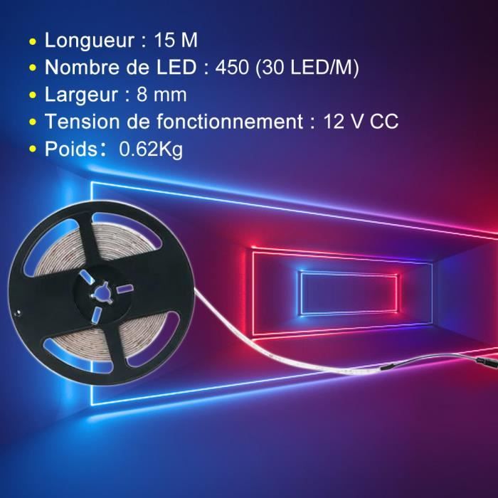 Lxyoug Ruban LED 5M, Bande Led 5050 RGB Multicolore Lneuse Led