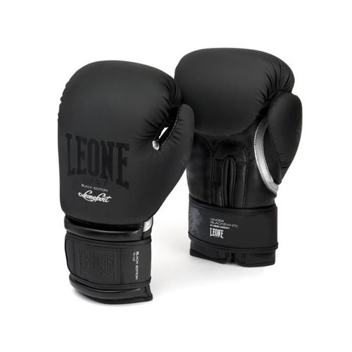 Gants De Boxe Leone 1947 Il Tecnico N3 14 OZ - Cuir Buffle, Protection Poignet, Blanc