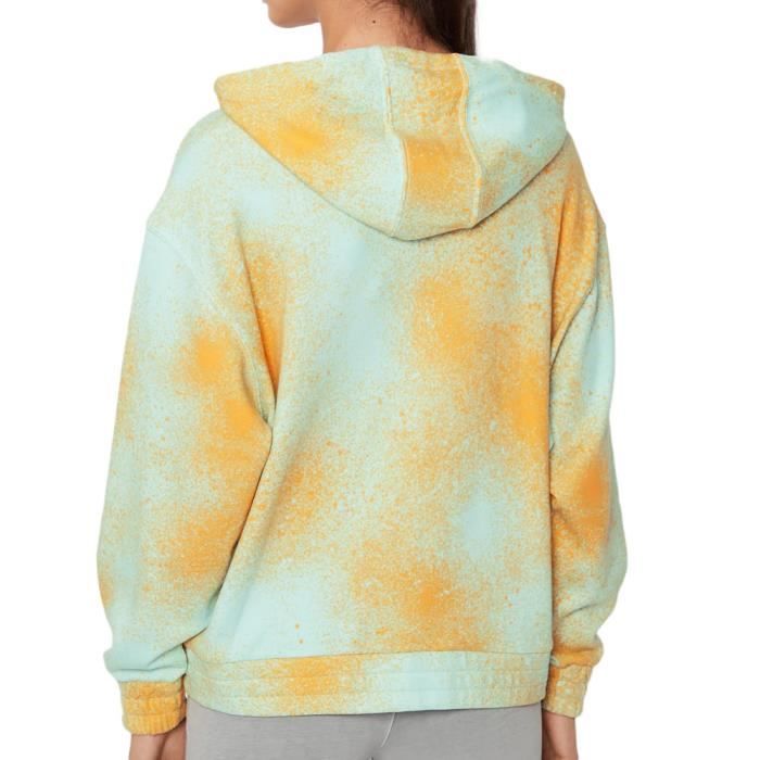 Sweat Zipp Bleu Orange Femme Adidas Relaxed Orange Cdiscount