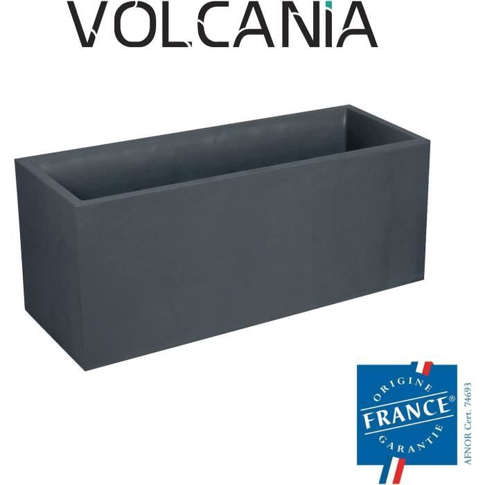 Vasque Basalt'Up 30 Cm EDA – Pot De Fleurs Imitation Béton Gris 5,5 L Design Moderne