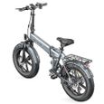 velo electrique Pliable adulte ENGWE EP-2 Pro Autonomie 120km fat bike 20 pouces pneu avec amortisseur avant Batterie 48V13AH Gris-2
