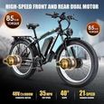 KETELES K800 PRO 2 × 1000W double moteurs vélo électrique 23AH batterie électrique 26 "pouces gros pneu E-Bike-2