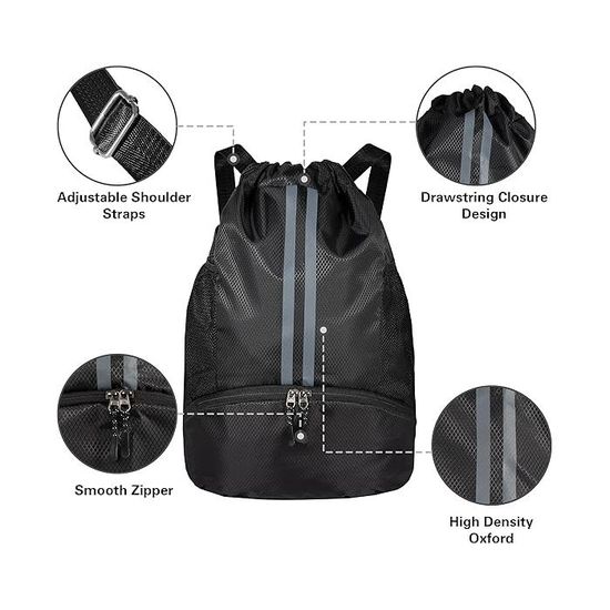 Gosknor Sac de retrait de sable portable avec mousqueton pour enfants et adultes