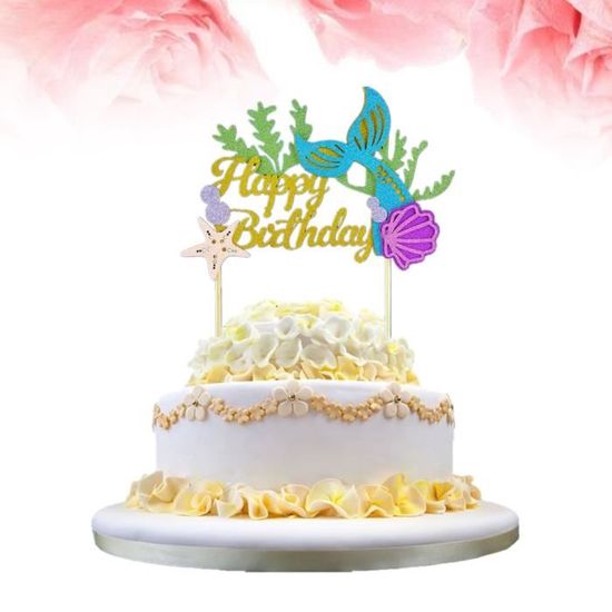 Couronne De Feuille Joyeux Anniversaire Gateau Topper Decor Dessert