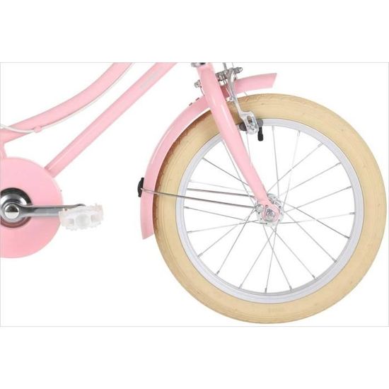 Velo enfant Gingersnap 16 rose Bobbin Cadre en acier chrome Panier en osier Cdiscount Sport