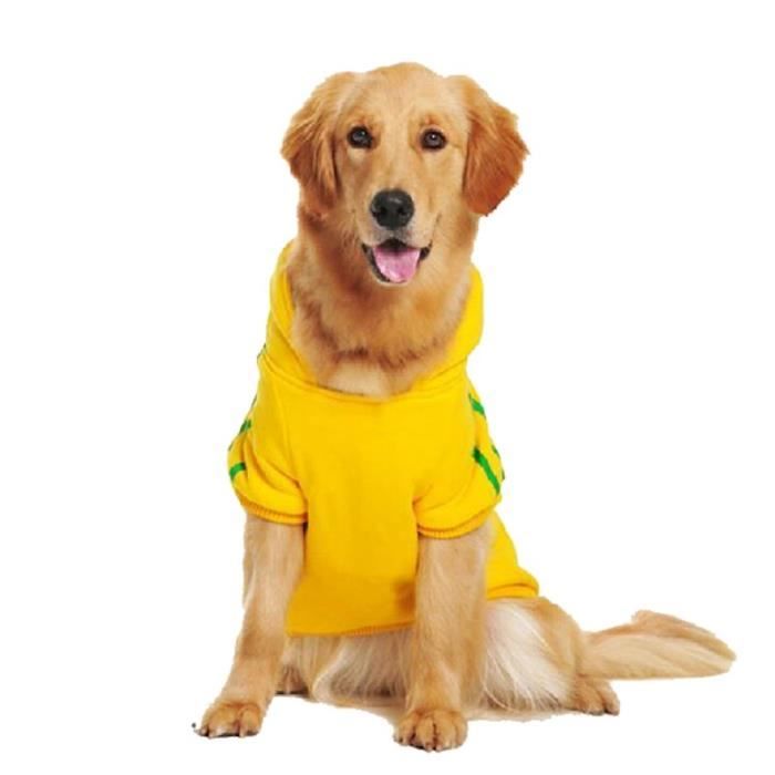 YELLOW 5XL Veste chaude pour grand chien v tements de sport