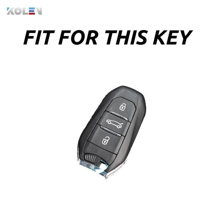 1 pièce Étui à clés de voiture compatible avec Peugeot, couvercle