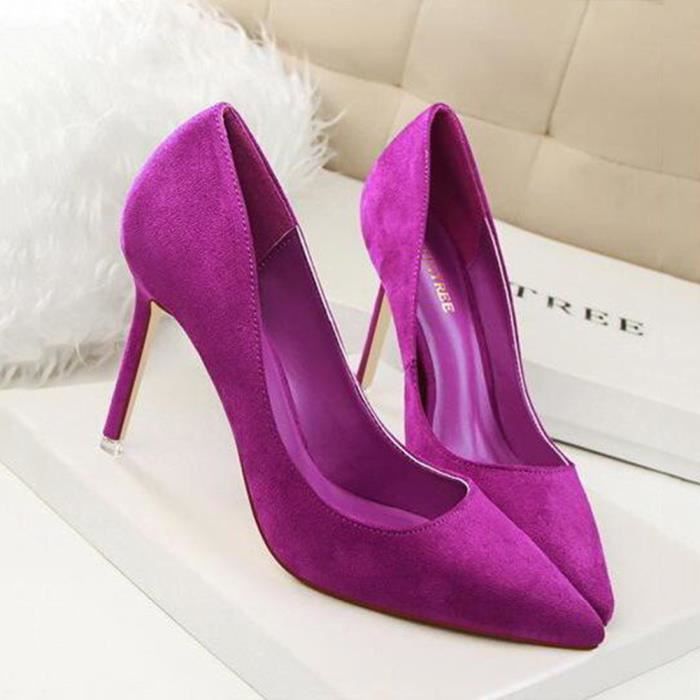 Chaussure violette top femme talon