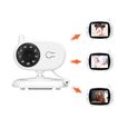 BabyPhone Vidéo Sans fil Multifonctions 3.5"LCD Couleur Vidéo Audio Bidirectionnel, Vision Nocturne, Surveillance de la Température-3