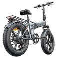 velo electrique Pliable adulte ENGWE EP-2 Pro Autonomie 120km fat bike 20 pouces pneu avec amortisseur avant Batterie 48V13AH Gris-3