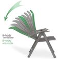 BRUBAKER Milano Chaise de Jardin Pliante - Chaise à Dossier Haut réglable en 8 Positions - Rembourré - Imperméable-3