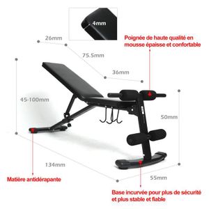 Banc De Musculation Ise Achat Vente Banc De Musculation Ise Pas Cher Cdiscount