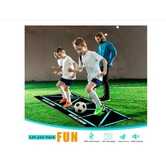 Joueur Football Tapis Entraînement Football JINTANG 90x60cm - Antidérapant Pour Dribble Et Contrôle De Ballon - Sac Inclus Tapis Exercice Pied