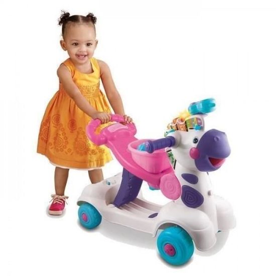 Porteur Trotteur VTECH BABY Trottinette Mon Zebre Rigolo 3 en 1 Rose Parlant et Musical 18 000000 Cdiscount Jeux Jouets