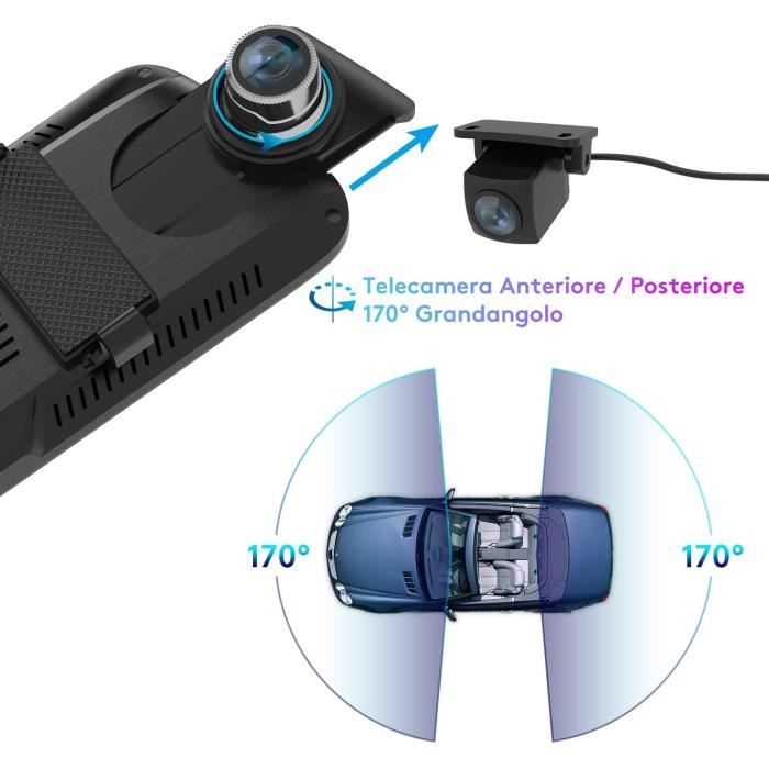 Dashcam Rétroviseur, ThiEYE 4K Écran Tactile 10 Avant et Arrière Camera  Voiture, avec Vision Nocturne, Double Angle de 170°, Capteur G,  Surveillance du Parking et GPS Camera Embarquée Voiture en destockage et
