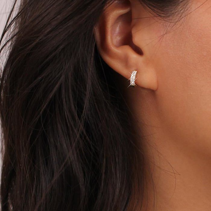 2 Paires De Boucles D'oreilles Créoles étoile De Mer - Plaqué Or 14K Et Noir - Laiton Sans Nickel - Pour Femme