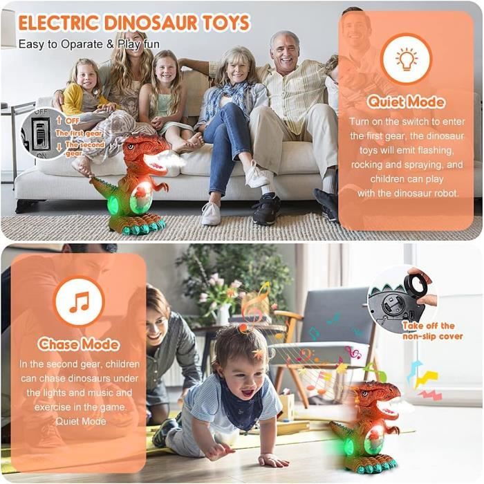 Jouet de tir de dinosaure de pulvérisation électrique Pulvérisation électrique dinosaure tir