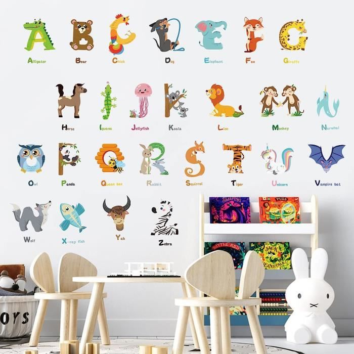 Stickers Muraux Anglais Alphabet Abc Autocollant Mural Enfant Lettre stickers-muraux-anglais-alphabet-abc-autocollant-mural-enfant-lettre