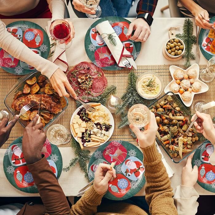 Serviette de table jetable couleur or pour Noël, fêtes de fin d'année