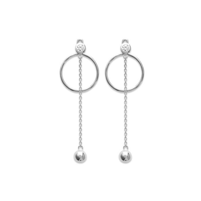 Boucles d'oreilles argent massif et pierre naturelle