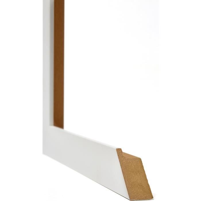 Cadre Photo 68x98 cm - Blanc Mat - MDF - Bologna