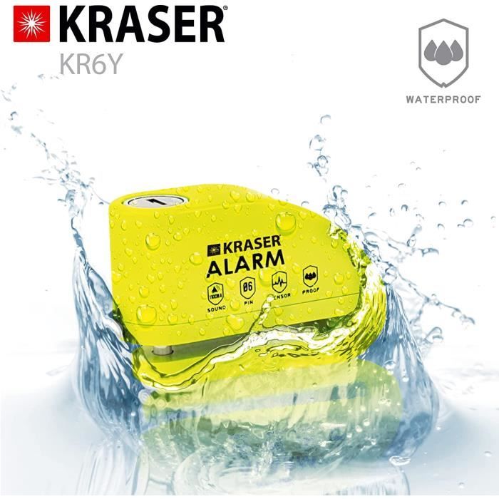 KRASER Lot De 2 Alarme Antivol Vélo/Moto - 113 DB, Détecteur Mouvement 7 Niveaux, Télécommande | Sans Installation