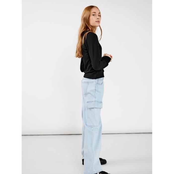 Pantalon Cargo Bleu Clair Frilivin Pantalon Cargo Bleu Clair