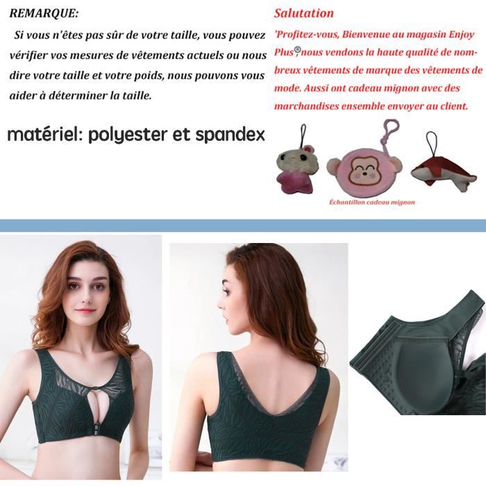 Bonnet C D E pour femme soutien-gorge grande taille boucle avant froncée  sans acier -marron Marron - Cdiscount Prêt-à-Porter