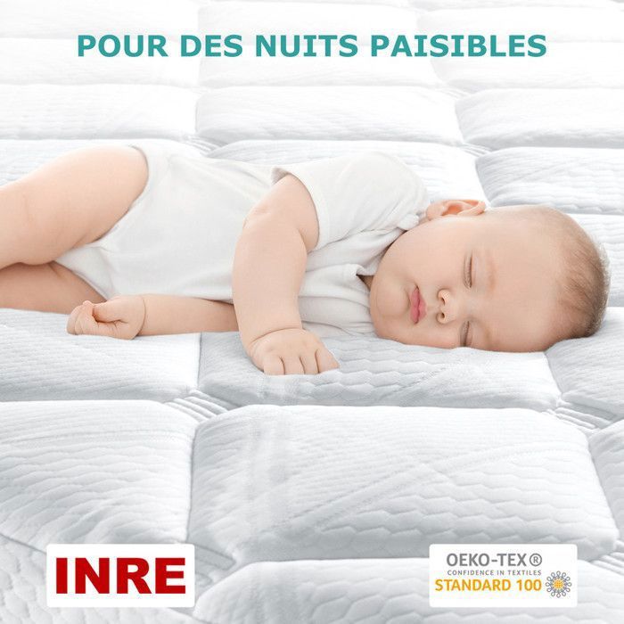 Surmatelas 140x190 Mémoire De Forme Gel 7 Cm – Ergonomique, Respirant, Certifié OEKO-TEX, Housse Amovible Lavable, Confort Optimal Toute L'Année