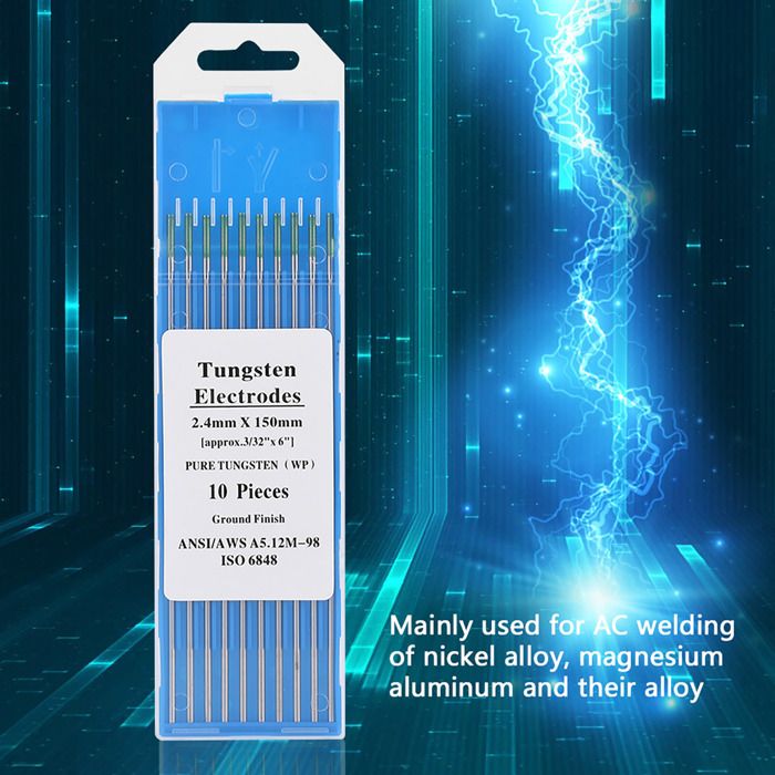 Lot De 10 Électrodes Tungstène Rouge Thorié 2,0% - TIG 2,4 Mm - WY20 Pour Soudage Professionnel