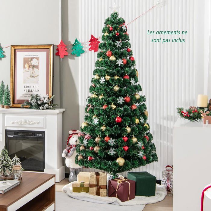 Sapin De Noël Artificiel Vert 180 Cm - 928 Pointes - Support Métal - Montage Rapide - PVC Haute Qualité - 11