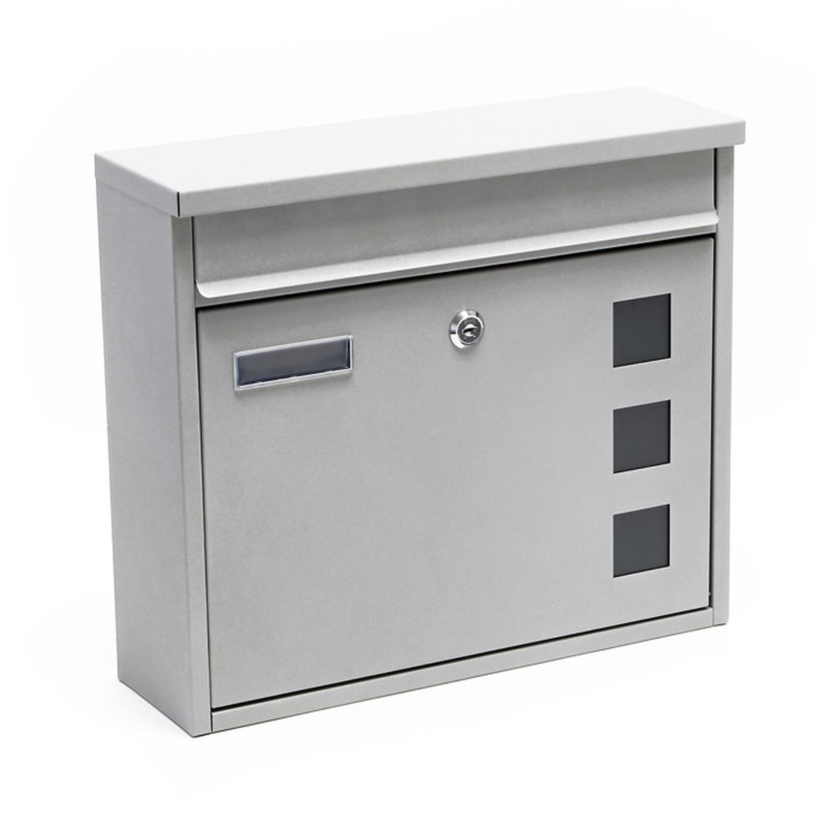 Double Face 12/" Lettre Plaque Post Box W brosses PVC Porte Blanc Argent Or
