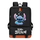 GUANGNA Stitch Sac à Dos pour Enfant,Cartable Garcon Primaire étudiant,Sac Ecole Maternelle Personnalisé Sac Voyage,Cartable Scolaire,Noir