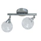 TOSEL Applique 2 lumières - luminaire intérieur - verre transparent - Style design - H18cm L38cm P33cm