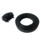 BOURJOIS Toilinux - Kit de lamelle occultante PVC avec clip de fixation de 50 m pour grillage rigides - Gris foncé