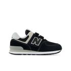 Chaussures mixtes pour enfant NEW BALANCE 574 Noir - Lacets - Dessus en textile