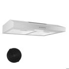 TOPSTRONG Hotte Aspirante Casquette Visière 60cm avec filtre à charbon,hotte cuisine,Inox,3 Vitesses,Recyclage,hotte aspirante encastrable