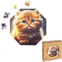 Puzzle en bois pour enfant - Série Hi, I'm Little - Cali Cat - 29x29 cm - 46 éléments - Milliwood