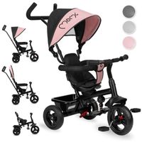 MoMi IRIS - 5en1 - Tricycle Evolutif Bebe - Draisienne Pour Enfants - jusqu'à 5 ans - Rose