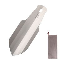 Couleur Titanium Pelle Pelle de camping Compacte en Titane, Outil de Randonnée Ultraléger, Multi-Usage Pour R