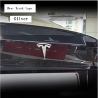 Décoration intérieure,Autocollant de style de voiture pour Tesla modèle 3, logo de coffre avant et arrière, Badge de - F[A47256972]