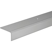 Gedotec Profilé d'escalier profilé de nez de marche en aluminium profilé d'angle en aluminium argent | 1000 mm
