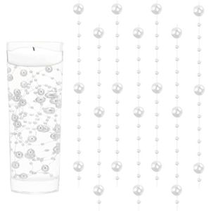 150 Perles Flottantes Pour Vase - Brillantes, Blanc Laiteux - Remplissage Déco - Neuf