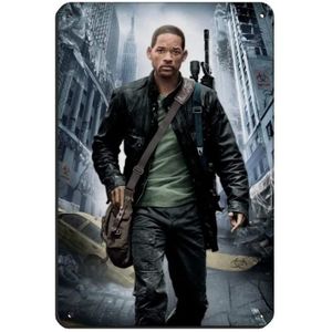 OBJET DÉCORATION MURALE Affiche Western Movies I Am Legend - Plaque métall