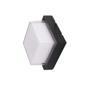 APPLIQUE  Applique Murale Noire Cube LED IP65 - Blanc Chaud 