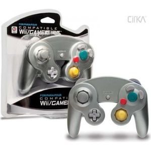 MANETTE JEUX VIDÉO CIRKA : manette de jeu Argent/Silver pour console Nintendo Gamecube/Wii