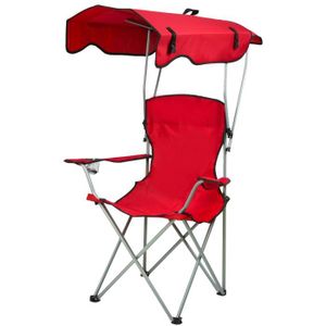 CHAISE DE CAMPING XUEXINGJIA Chaise de Camping Pliante avec Accoudoirs, Pare-soleil, Porte-gobelet Charge, 50*50*120CM - Portable Multifonctionnl